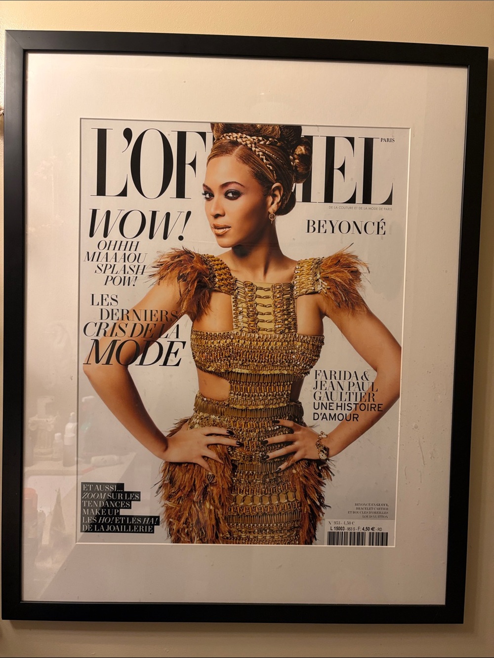 Private Label Framed Fashion Cover Art - Gold and Black